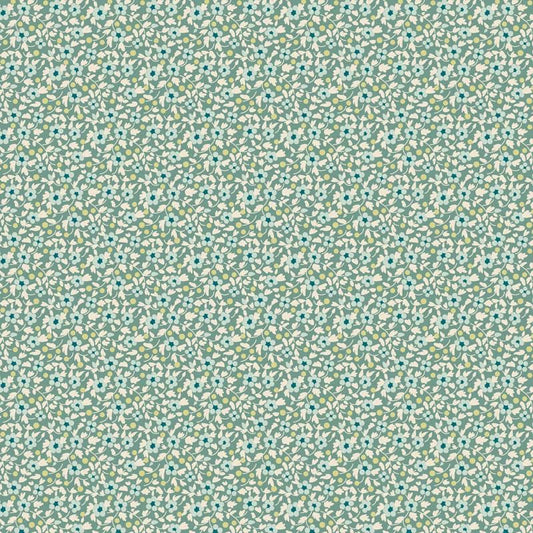 Brie Basics- Tilda- 130191- Teal- Cotton Quilting Fabric- Lane to Grace