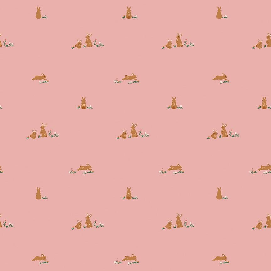Sweet Cotton Tales- Flopsy Fields by Cayla Naylor-C17312-PINK- Riley Blake- Cotton Quilting Fabric- Lane to Grace
