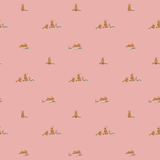 Sweet Cotton Tales- Flopsy Fields by Cayla Naylor-C17312-PINK- Riley Blake- Cotton Quilting Fabric- Lane to Grace