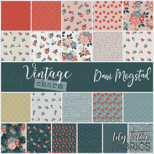Vintage Charm- Apples by Dani Mogstad- C15273-MIDNIGHT- Riley Blake-Cotton Quilting Fabric- Lane to Grace