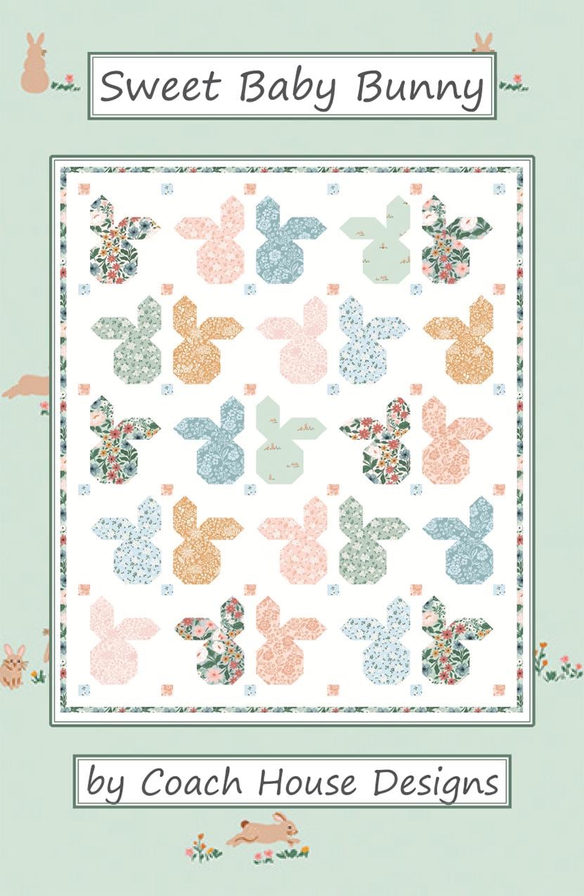 Sweet Cotton Tales-Bunny Meadows by Cayla Naylor- C17313-Pink- Riley Blake- Cotton Quilting Fabric- Lane to Grace