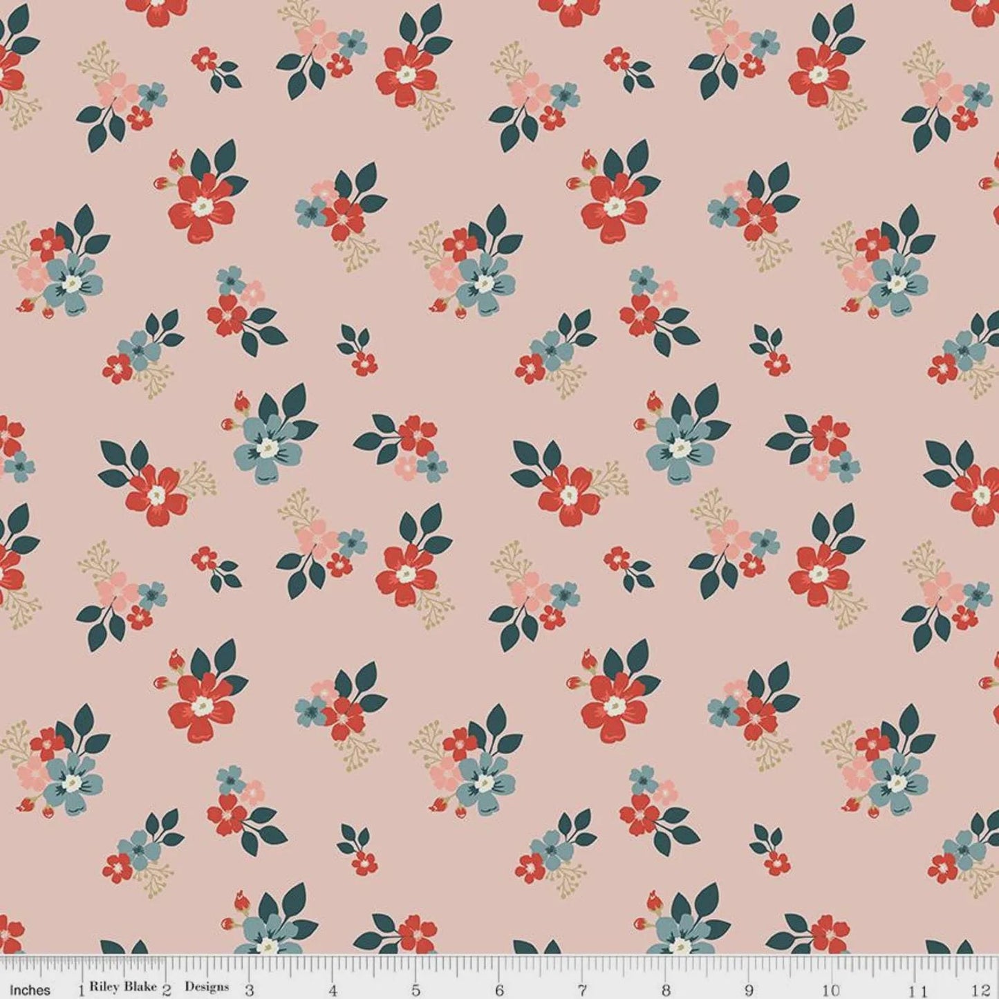 Vintage Charm- Floral by Dani Mogstad- C15271-BLUSH- Riley Blake-Cotton Quilting Fabric- Lane to Grace