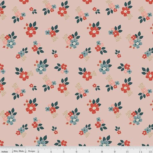 Vintage Charm- Floral by Dani Mogstad- C15271-BLUSH- Riley Blake-Cotton Quilting Fabric- Lane to Grace