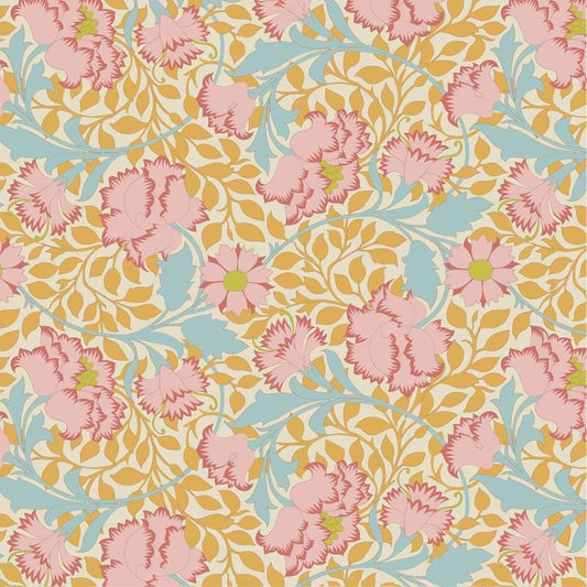 Songbird Collection- Flora- Tilda- 100658-Mustard- Cotton Quilting Fabric- Lane to Grace