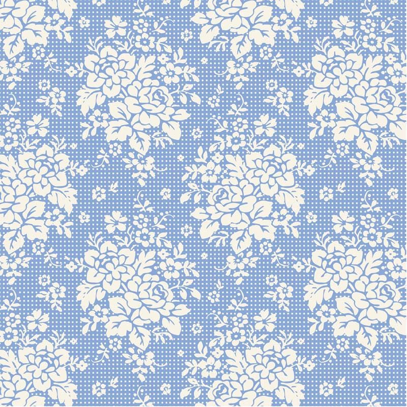 Something Blue- Tilda- 100666- Picknic- Sky- Cotton Quilting Fabric- Lane to Grace- Ships June 2026