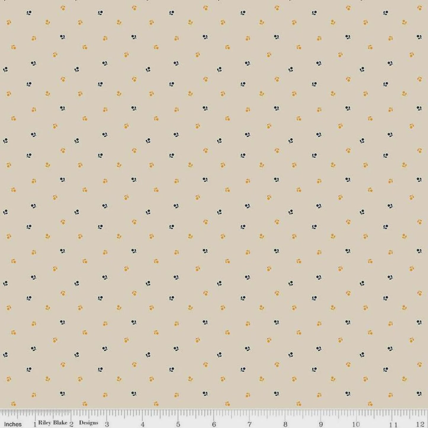 Cheddar at Twilight- Cream Floral by RBD- C15165-CREAM- Riley Blake-Cotton Quilting Fabric- Lane to Grace