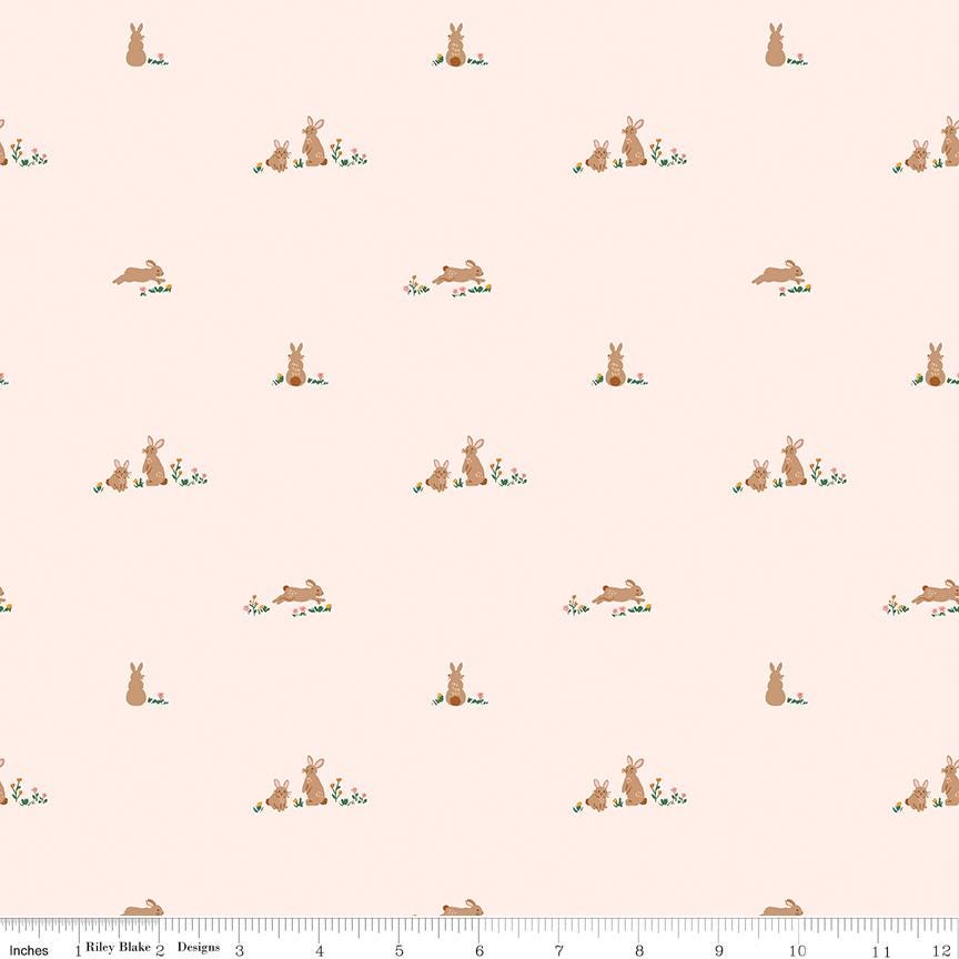 Sweet Cotton Tales- Flopsy Fields by Cayla Naylor-C17312-BLUSH- Riley Blake- Cotton Quilting Fabric- Lane to Grace