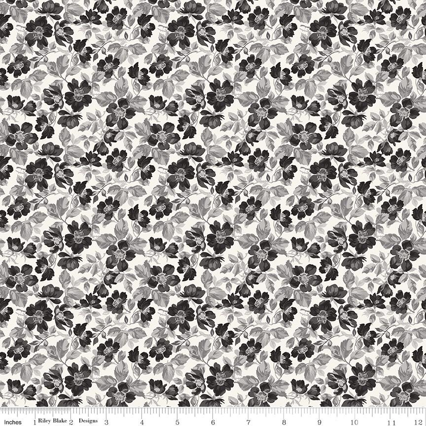Ink & Ivory- Ivory Floral by RBD- C16911-IVORY- Riley Blake- Cotton Quilting Fabric- Lane to Grace
