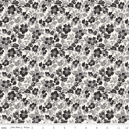 Ink & Ivory- Ivory Floral by RBD- C16911-IVORY- Riley Blake- Cotton Quilting Fabric- Lane to Grace