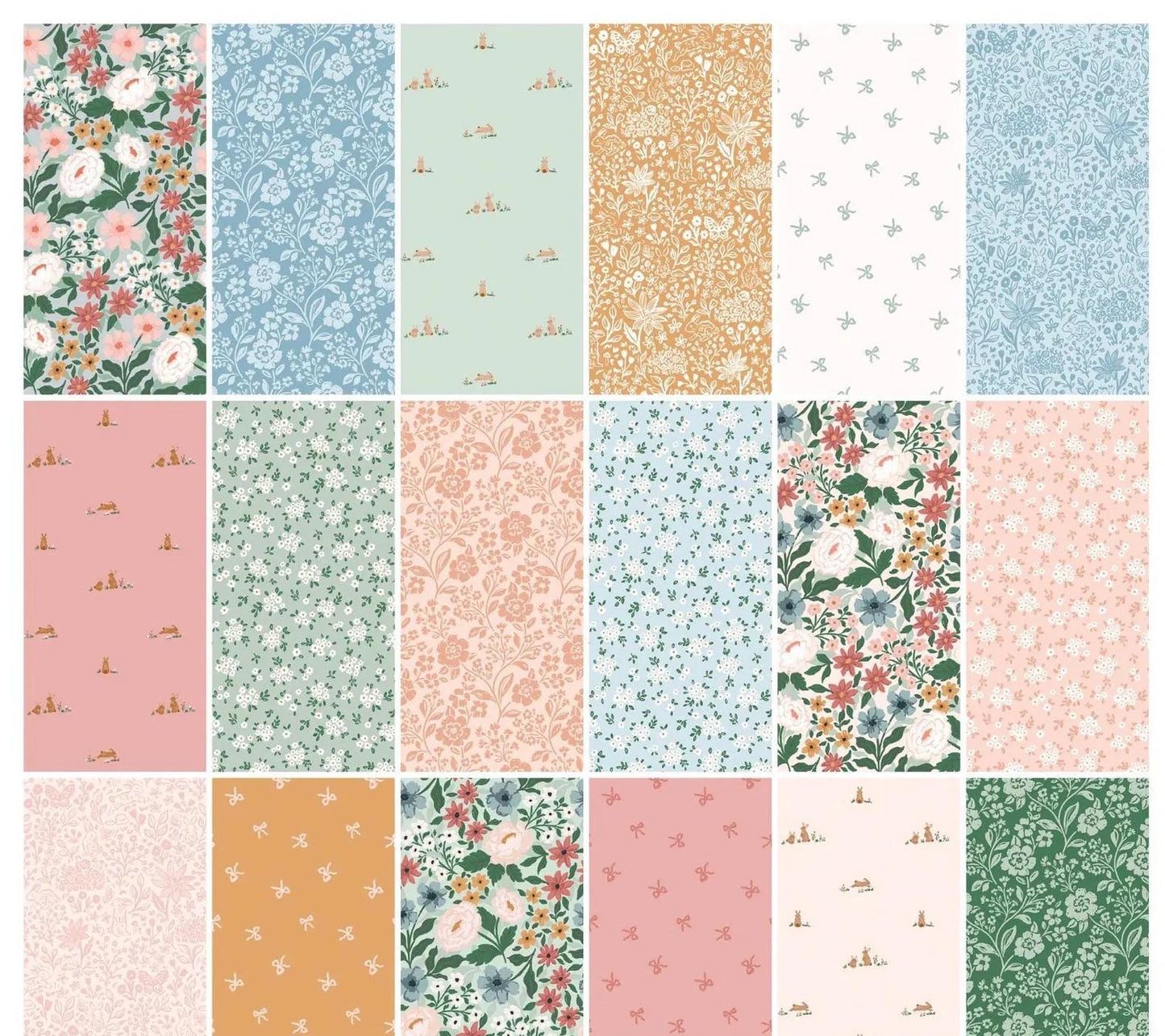 Sweet Cotton Tales by Cayla Naylor- 40PC Rollie Pollie- Riley Blake- Quilting Cotton -Lane to Grace