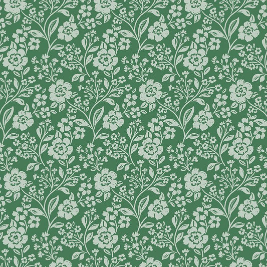 Sweet Cotton Tales-Trailing Blossoms by Cayla Naylor-C17311-GREEN- Riley Blake- Cotton Quilting Fabric- Lane to Grace