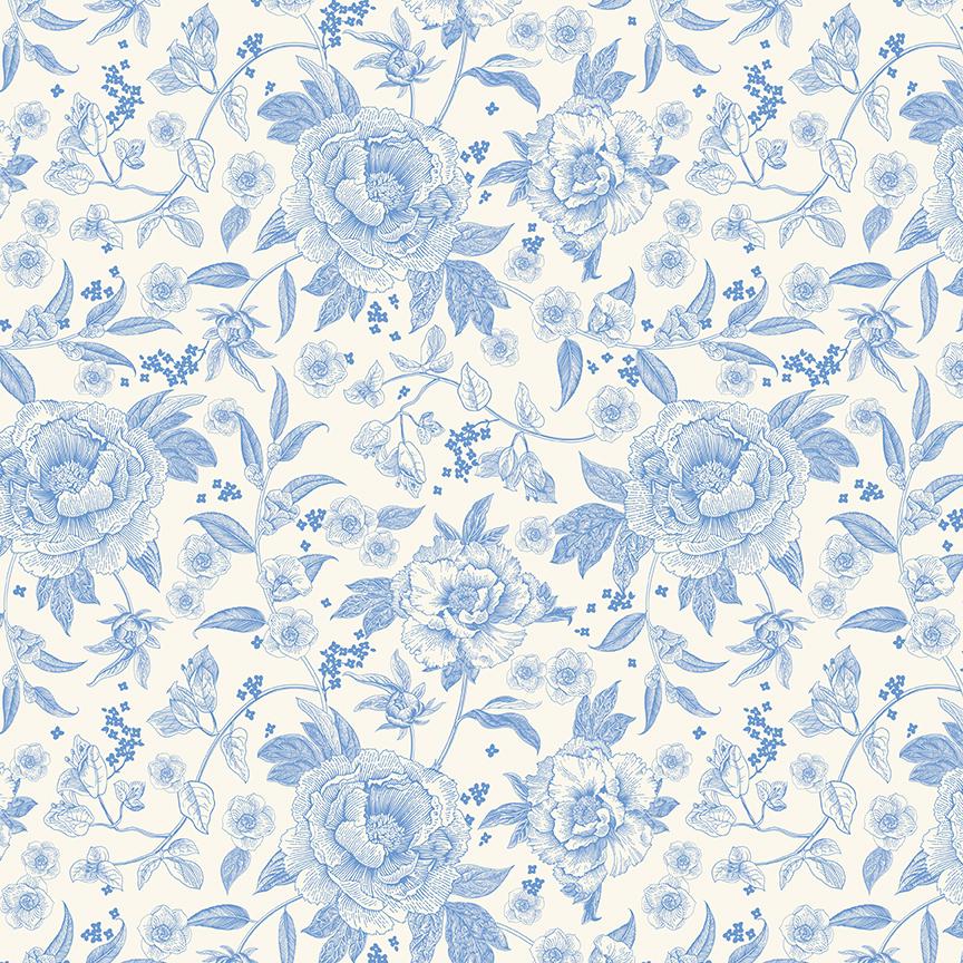 Penelope- Main Cream by My Mind's Eye-C16640-CREAM- Riley Blake- Cotton Quilting Fabric- Lane to Grace