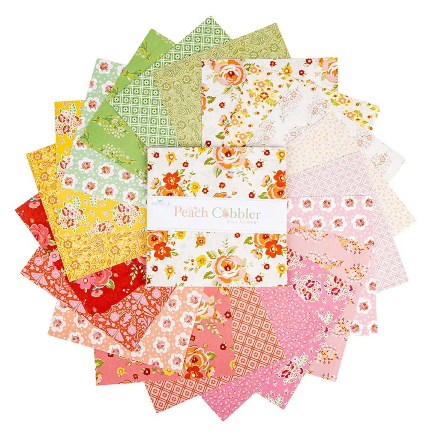 Peach Cobbler 5" Stacker (42pc) by Lily Ashbury- 5-17420-42- Riley Blake- Cotton Quilting Fabric- Lane to Grace