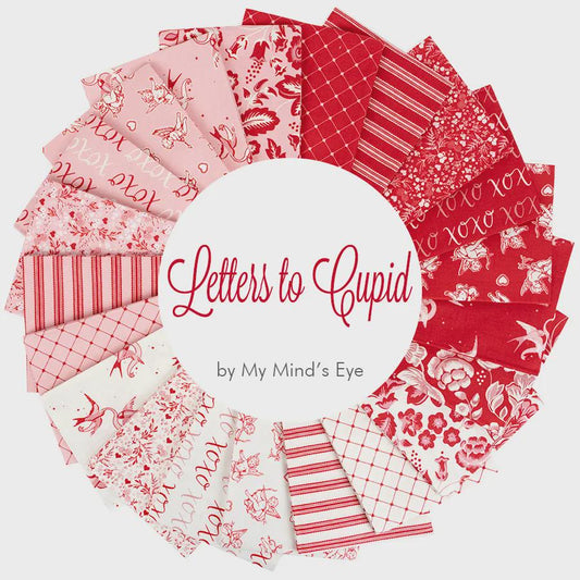 Letters to Cupid Fat Quarter Bundle (21 pcs) by My Mind's Eye for Riley Blake Designs