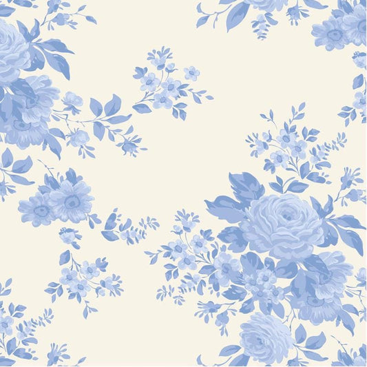 PRE-ORDER- Something Blue- Tilda- 100664- Carol- Pale Blue - Cotton Quilting Fabric- Lane to Grace- Ships June 2026