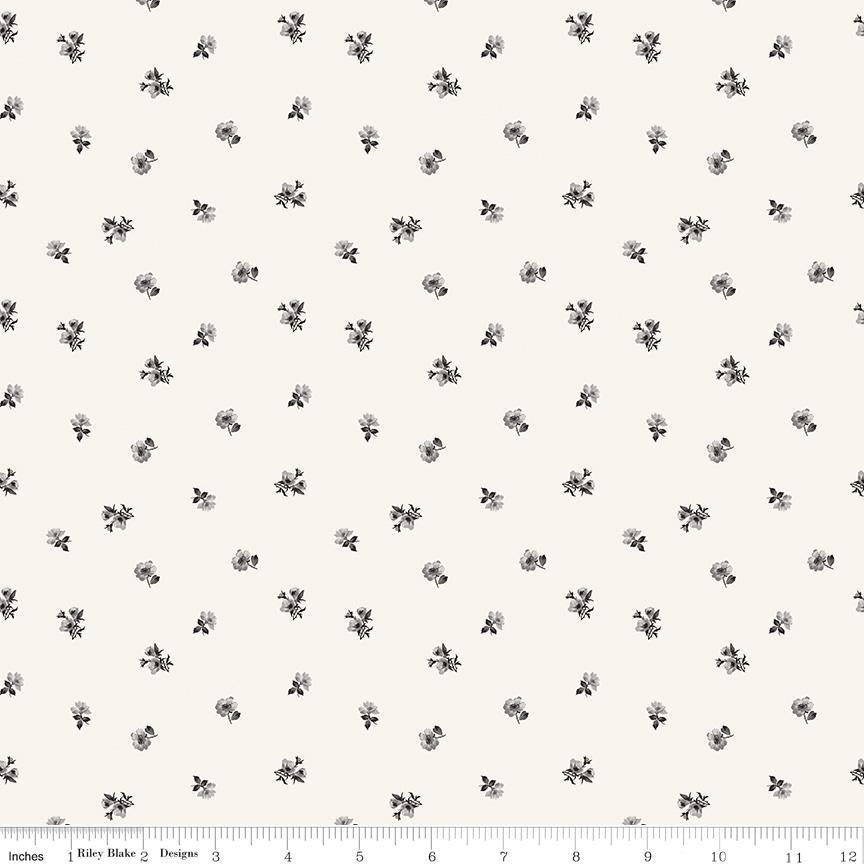 Ink & Ivory- Ivory Ditsy by RBD- C16914-IVORY- Riley Blake- Cotton Quilting Fabric- Lane to Grace