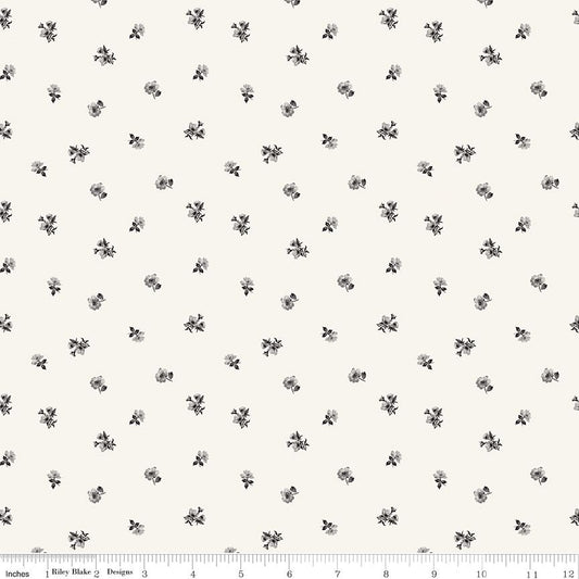Ink & Ivory- Ivory Ditsy by RBD- C16914-IVORY- Riley Blake- Cotton Quilting Fabric- Lane to Grace