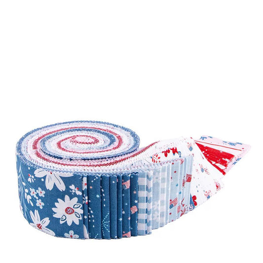 Firework Fields Rolie Polie (40pc) by Gracey Larson- RP-17580-40- Riley Blake- Cotton Quilting Fabric- Lane to Grace
