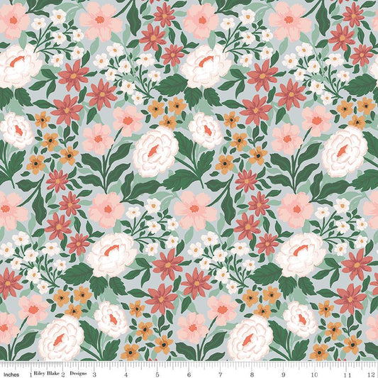 Sweet Cotton Tales-Powder Main by Cayla Naylor- C17310-POWDER- Riley Blake- Cotton Quilting Fabric- Lane to Grace
