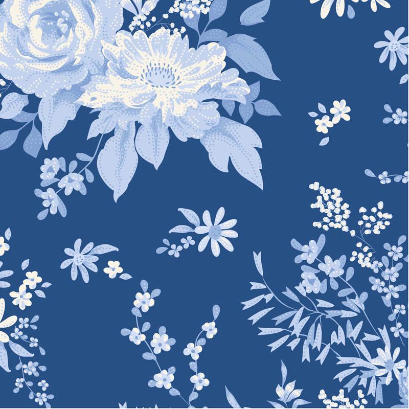 PRE-ORDER- Something Blue- Tilda- 100677- Wildgarden- Night - Cotton Quilting Fabric- Lane to Grace- Ships June 2026