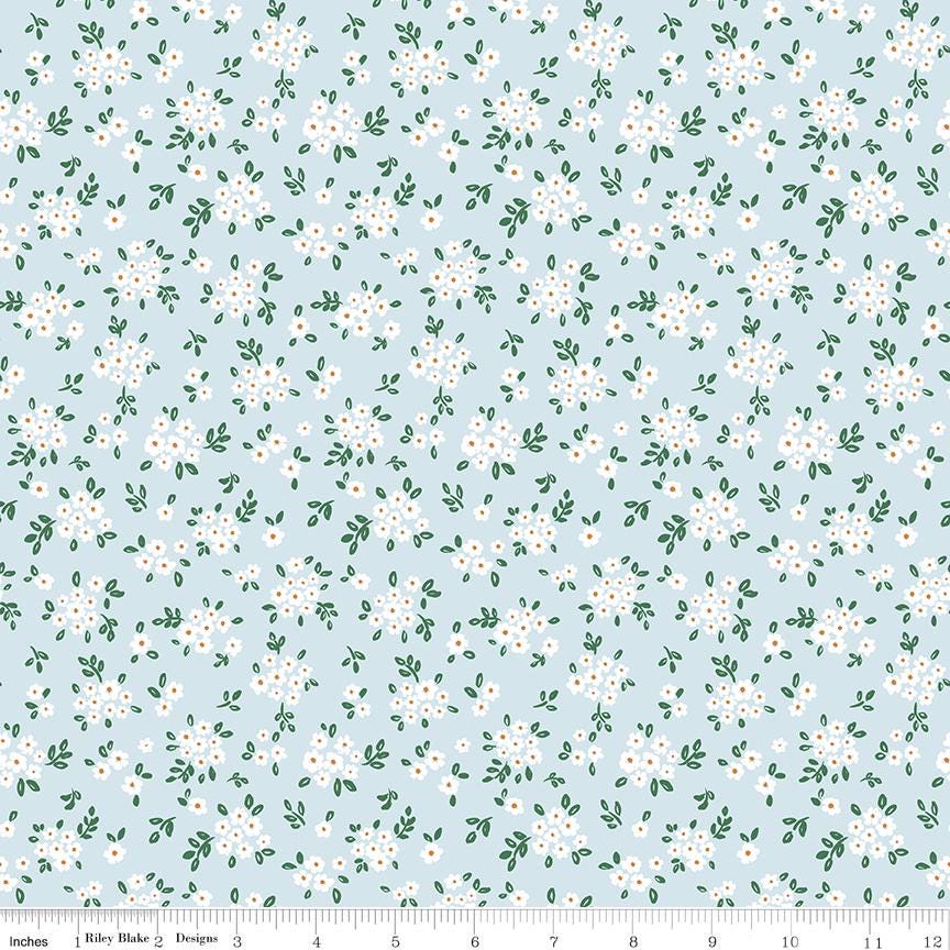 Sweet Cotton Tales-Blooming Bliss by Cayla Naylor- C17315-POWDER- Riley Blake- Cotton Quilting Fabric- Lane to Grace