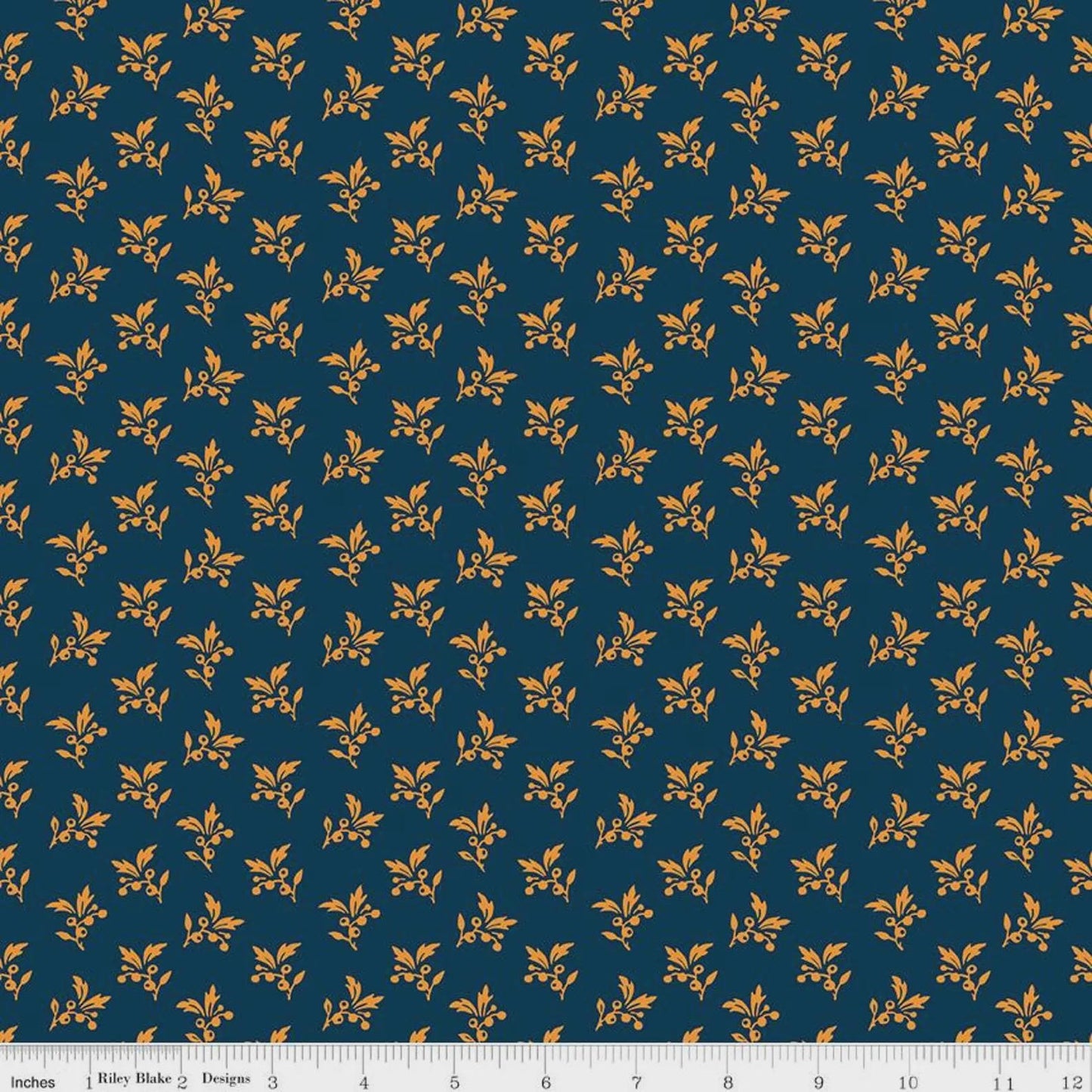 Cheddar at Twilight- Sprigs by RBD- C15164-NAVY- Riley Blake-Cotton Quilting Fabric- Lane to Grace