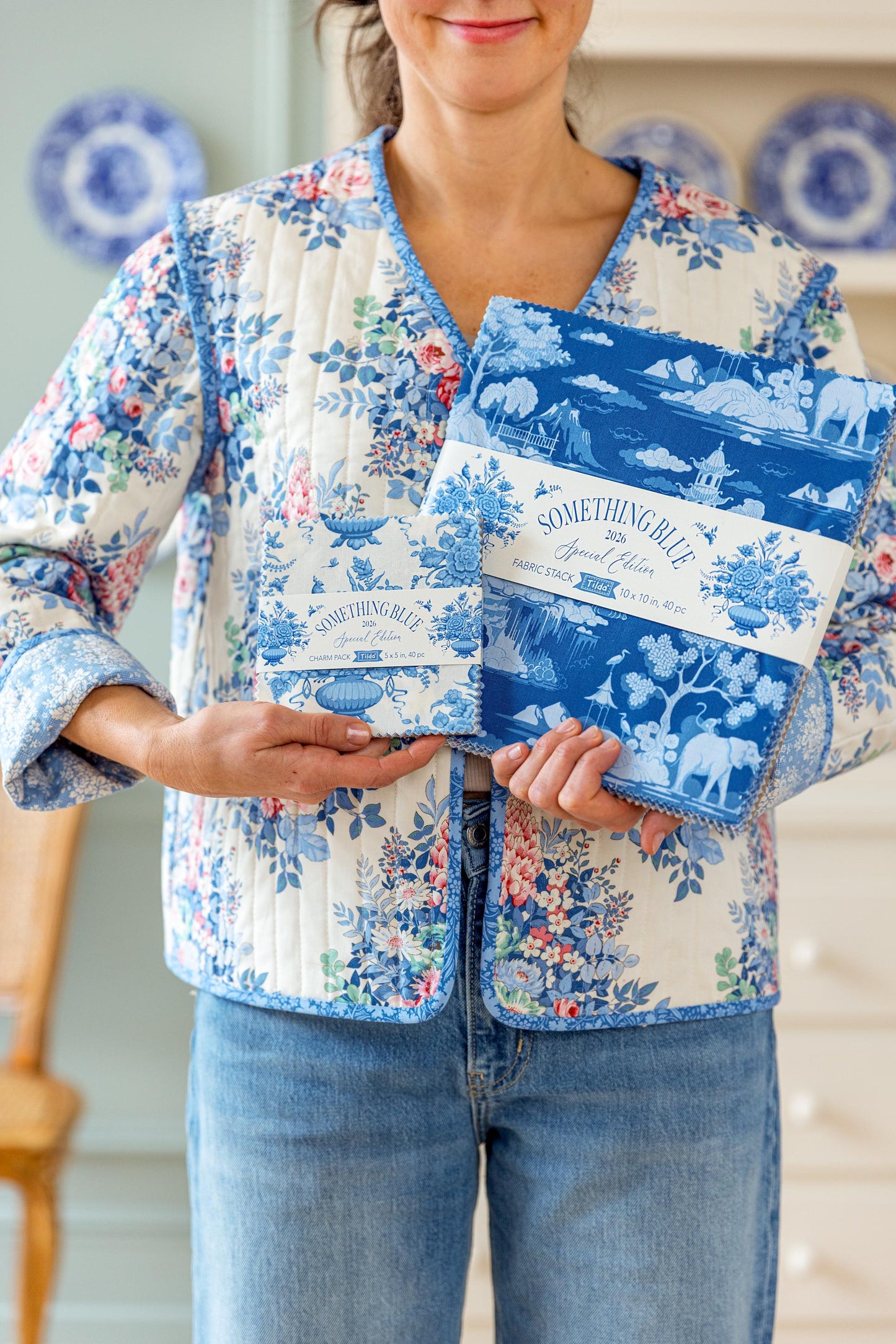 PRE-ORDER- Something Blue Collection FQ Bundle (20pc)- Tilda- Cotton Quilting Fabric- Lane to Grace- Ships June 2026