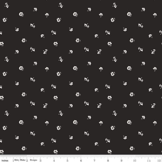 Ink & Ivory- Ink Ditsy by RBD- C16914-INK- Riley Blake- Cotton Quilting Fabric- Lane to Grace