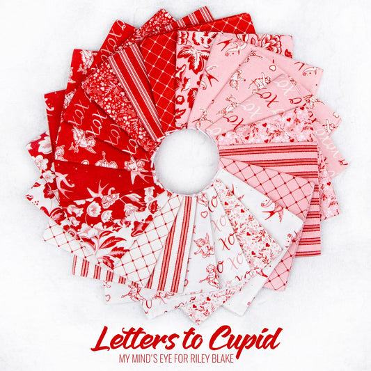 Letters to Cupid Fat Quarter Bundle (21 pcs) by My Mind's Eye for Riley Blake Designs
