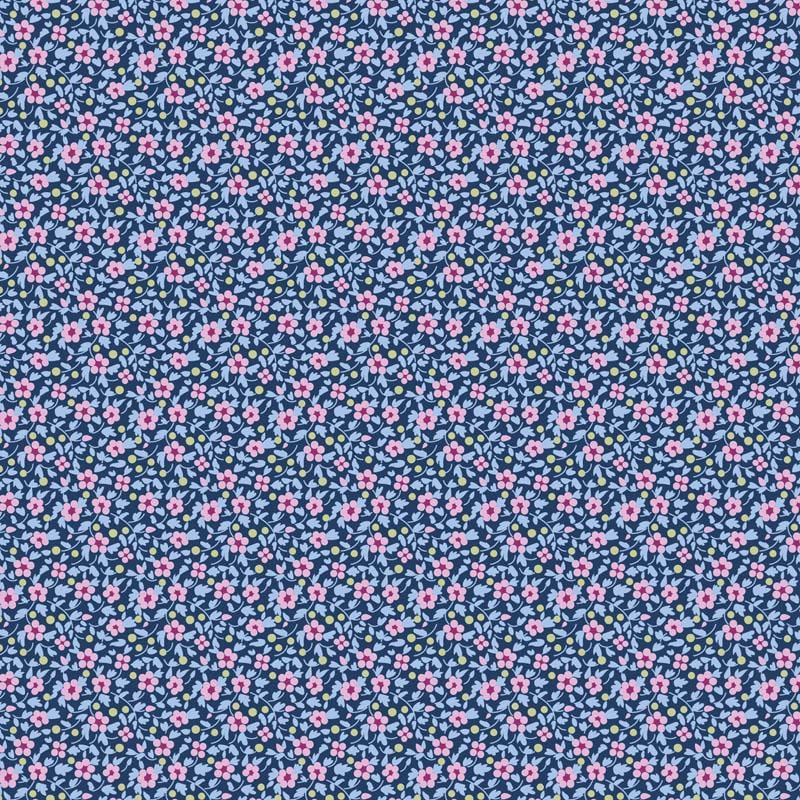 Brie Basics- Tilda- 130190- Denim- Cotton Quilting Fabric- Lane to Grace