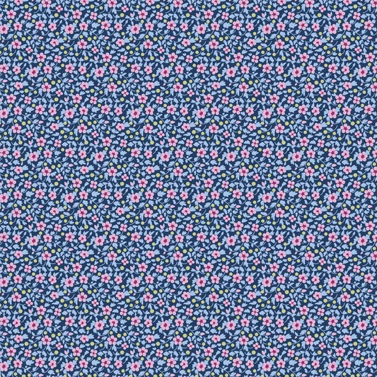 Brie Basics- Tilda- 130190- Denim- Cotton Quilting Fabric- Lane to Grace