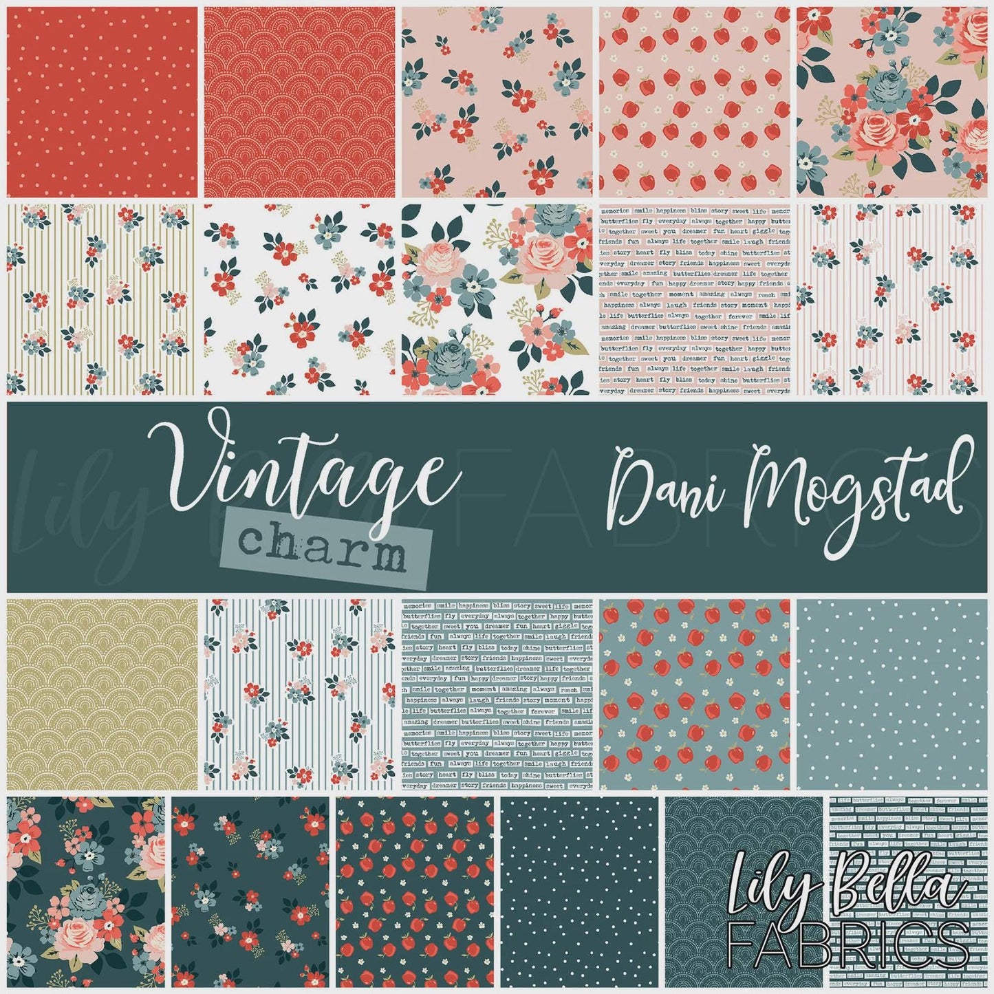 Vintage Charm-Floral- C15270-BLUSH-Riley Blake-Cotton Quilting Fabric - Lane to Grace