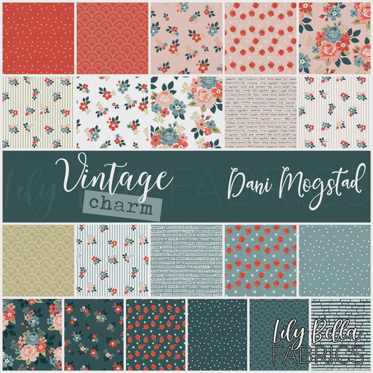 Vintage Charm-Floral- C15270-BLUSH-Riley Blake-Cotton Quilting Fabric - Lane to Grace