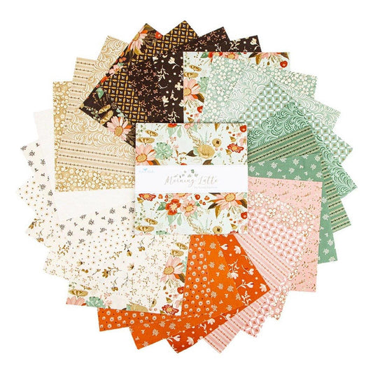 Morning Latte Fat Quarter Bundle, Riley Blake Designs (28 pieces)