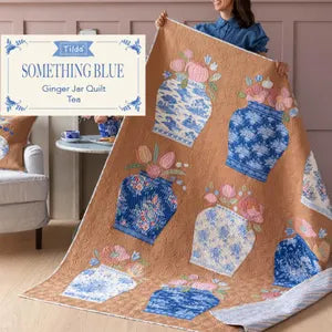 PRE-ORDER-Something Blue- Ginger Jar Quilt Kit- Tilda- Cotton Quilting Fabric- Lane to Grace- Ships in June