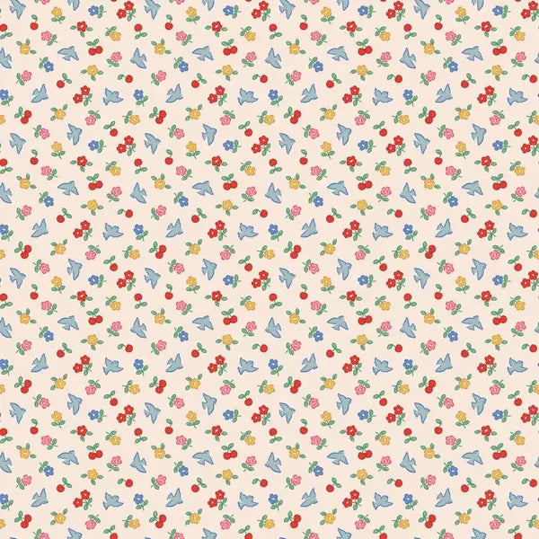 Bluebells and Buttercups- Poppie Cotton- BL26874- Cheery Bluebird- Sky