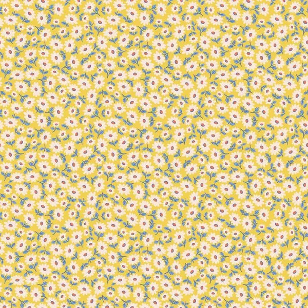 Bluebells and Buttercups- Poppie Cotton- BL26866- Sugar Daisy- Sunshine