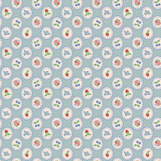 Bluebells and Buttercups- Poppie Cotton- BL26871- Chirp and Charm- Sky