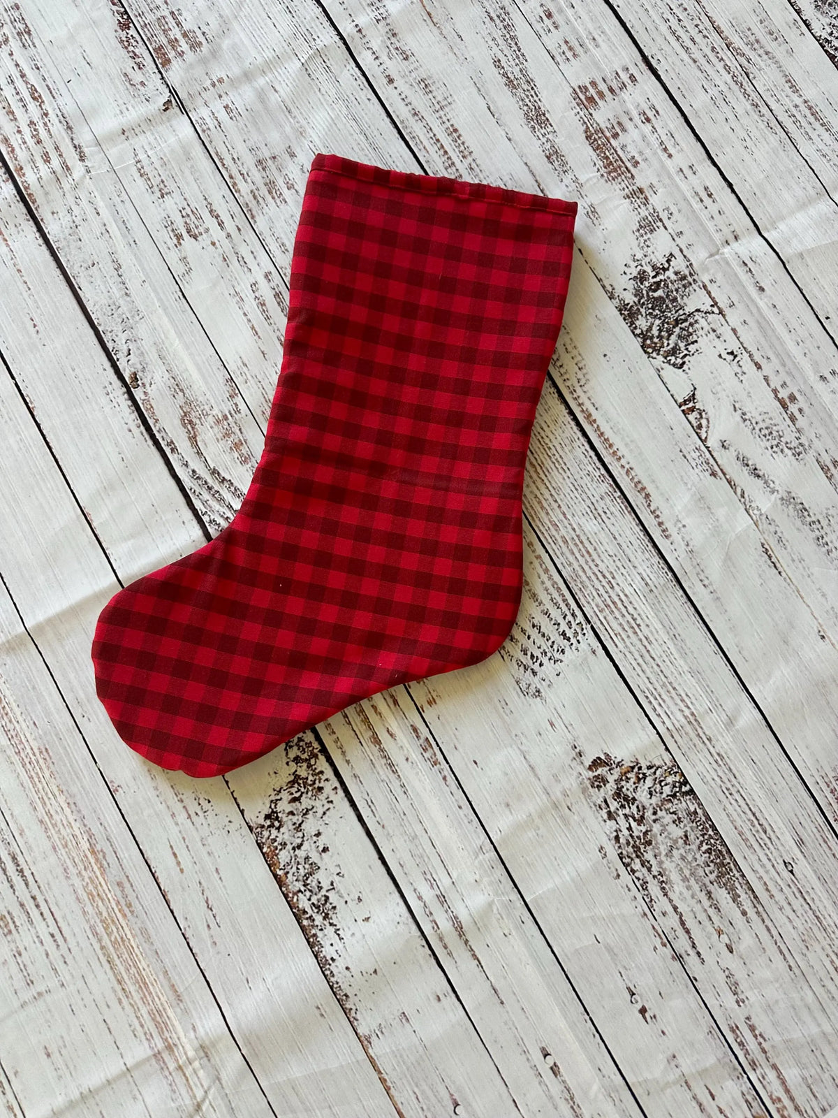 Handmade Patchwork Star Christmas Stocking: Merry Little Christmas