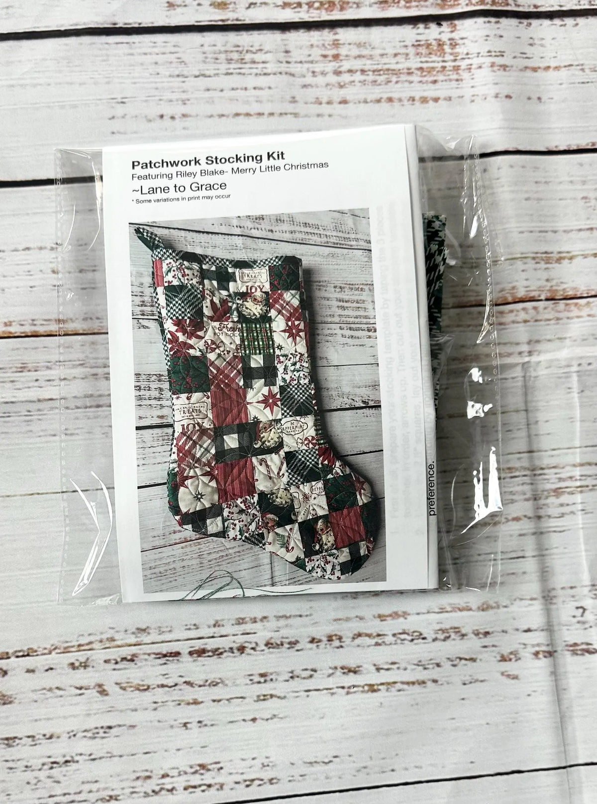 Patchwork Christmas Stocking Quilt Kit – Riley Blake, Merry Little Christmas