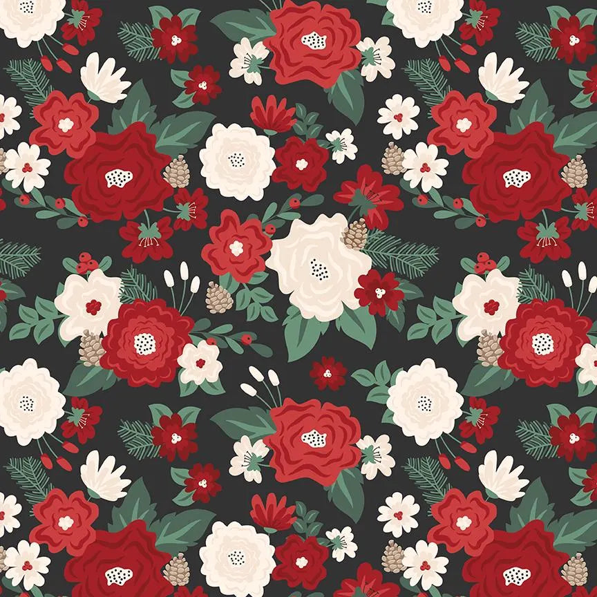 Evergreen Wishes by Traci Reed- C17810-Black- Riley Blake
