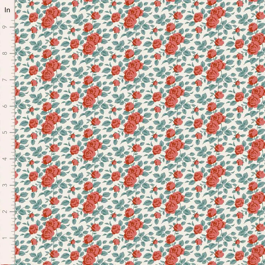 PREORDER Village Life- Margot- Tilda- 100684- Rust- Cotton Quilting Fabric- Lane to Grace- Ships OCT 2026