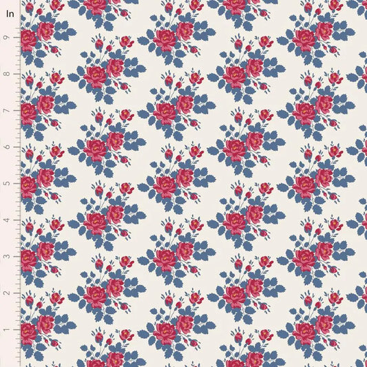 PREORDER Village Life- Myrtle- Tilda- 100698- Blue- Cotton Quilting Fabric- Lane to Grace- Ships OCT 2026