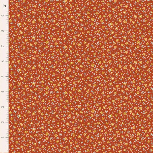 PREORDER Village Life Blenders- Mae- Tilda- 110176- Rust- Cotton Quilting Fabric- Lane to Grace- Ships OCT 2026