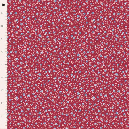 PREORDER Village Life Blenders- Mae- Tilda- 110183- Burgundy- Cotton Quilting Fabric- Lane to Grace- Ships OCT 2026