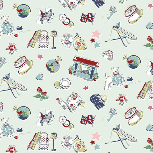 PRE-ORDER Cath Kidston® Signature Collection-C18371-Mist- Riley Blake
