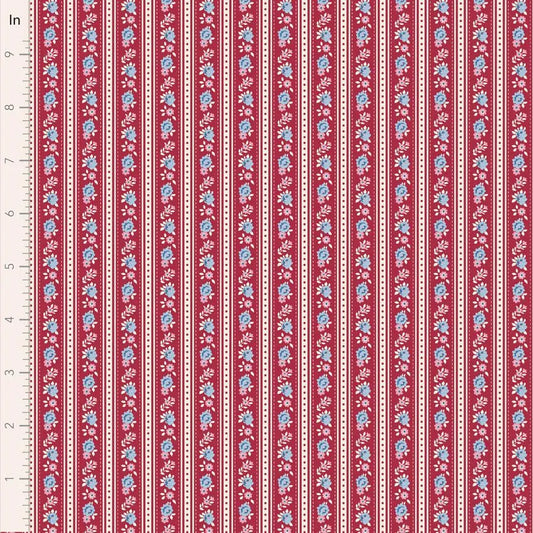 PREORDER Village Life- Agnes- Tilda- 100693- Burgundy- Cotton Quilting Fabric- Lane to Grace- Ships OCT 2026
