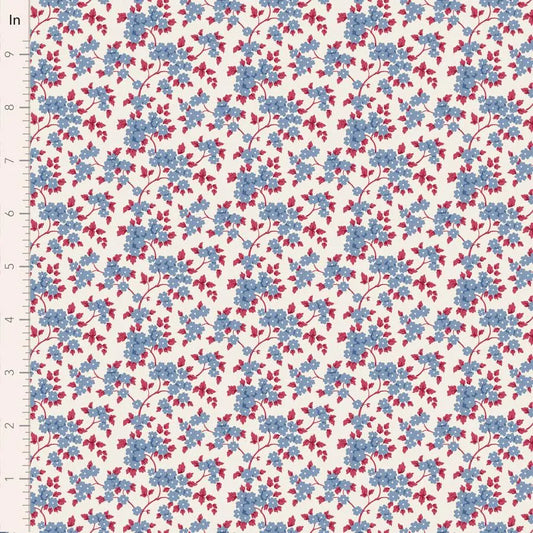 PREORDER Village Life- Ruth- Tilda- 100696- Blue- Cotton Quilting Fabric- Lane to Grace- Ships OCT 2026