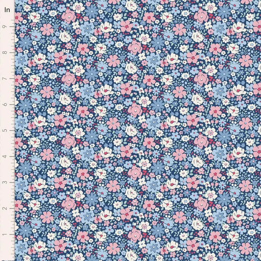 PREORDER Village Life- Esther- Tilda- 100699- Blue- Cotton Quilting Fabric- Lane to Grace- Ships OCT 2026
