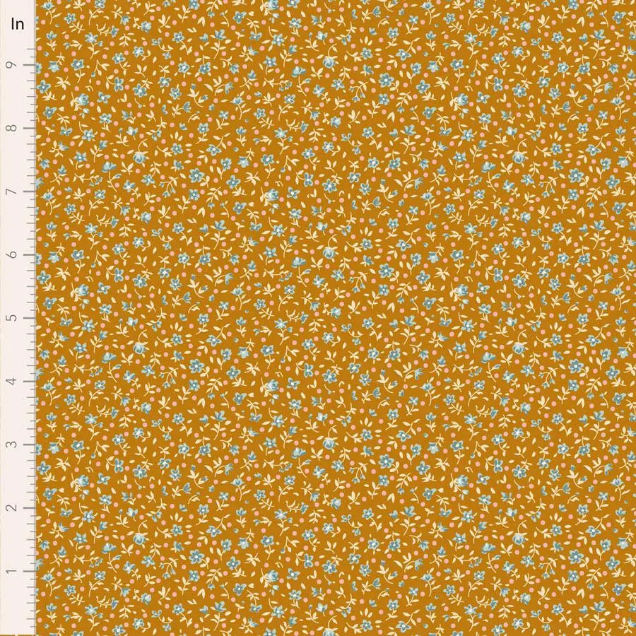 PREORDER Village Life Blenders- Mae- Tilda- 110174- Ochre- Cotton Quilting Fabric- Lane to Grace- Ships OCT 2026